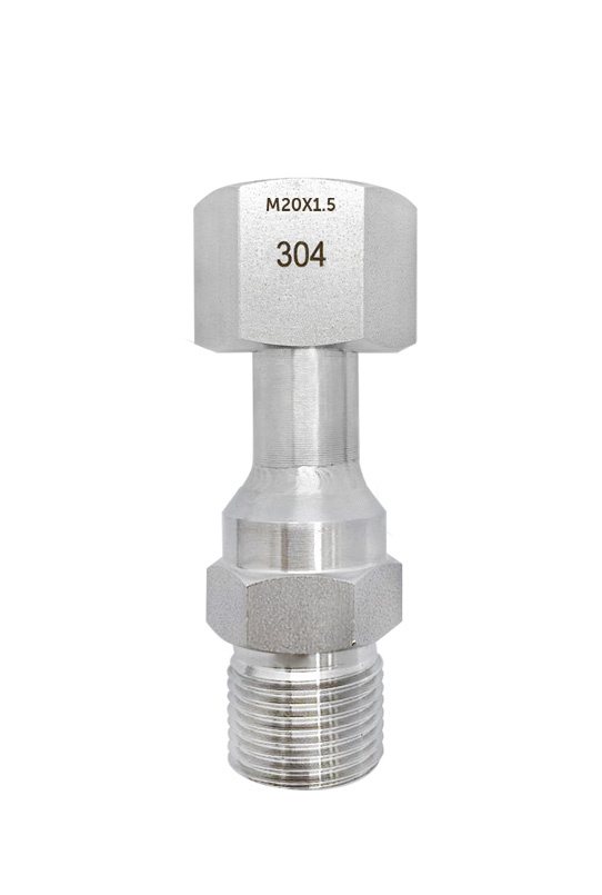Фитинг резьбовой с накидной гайкой M20x1,5, нерж