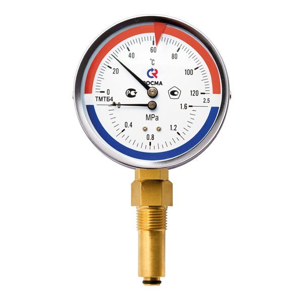 Термоманометры ТМТБ, радиальное присоединение, для систем отопления и ...
